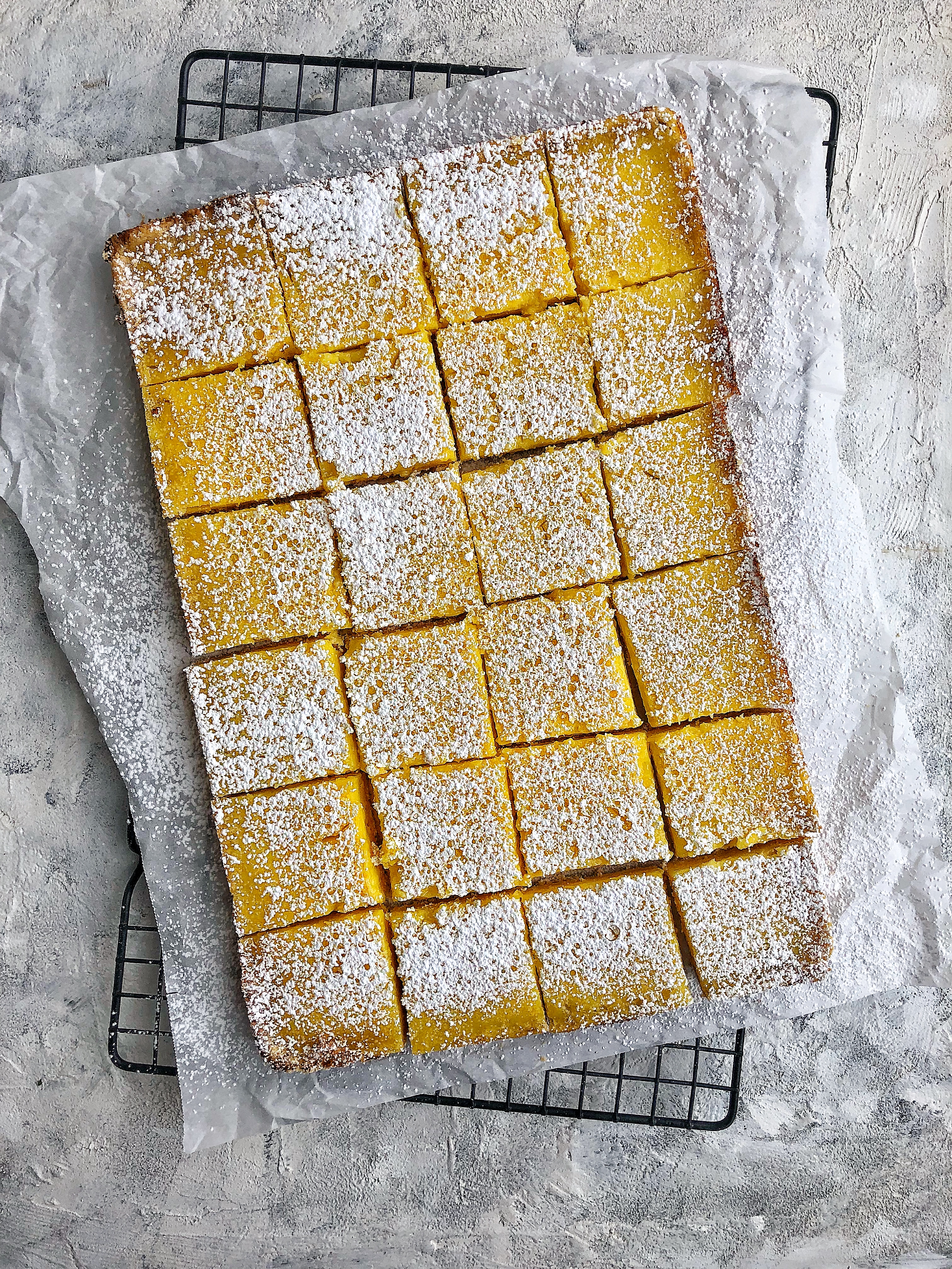Not-Too-Sweet Meyer Lemon Bars