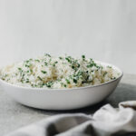 bowl piled high with instant pot coconut rice