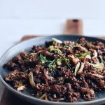 Korean beef Bulgogi on a plate