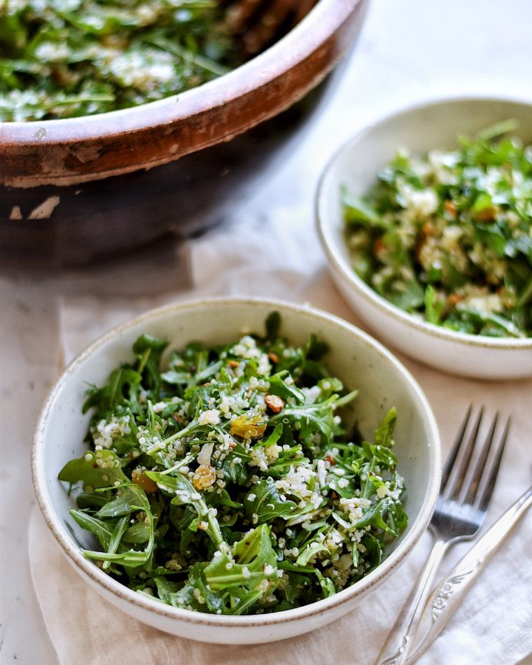 Easy Arugula Quinoa Salad with Feta The Subversive Table