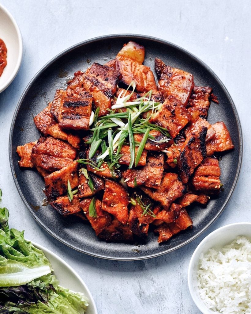 Korean Spicy Pork Belly Bulgogi (Easy BBQ recipe)