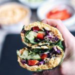 hand holding Asian Collard Wraps