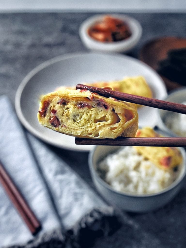 EASY to make Korean Egg Roll (Gyeran Mari) – Takes Two Eggs