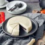 plate of chinese new year cake (nian gao)