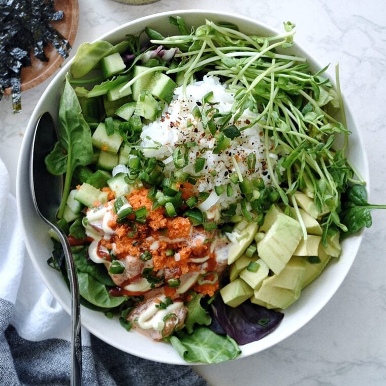Easy Salmon Poke Bowl with Wakame The Subversive Table