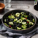 wakame seaweed salad in bowl