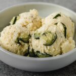 small bowl filled with Korean Potato Salad or Gamja Salad