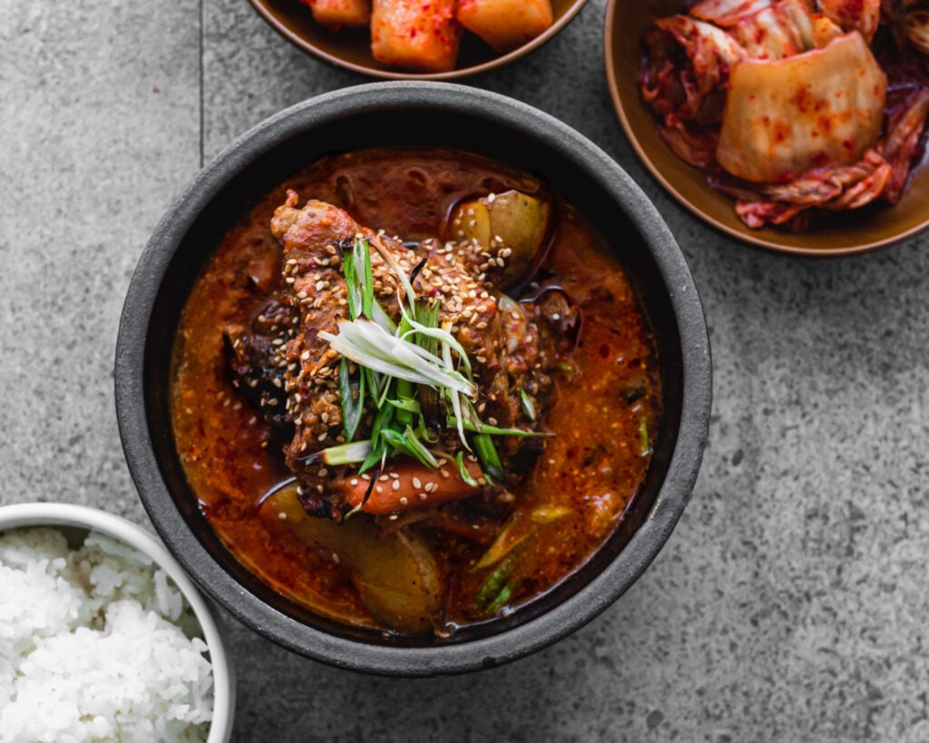 Korean Spicy Pork Backbone Hotpot with Potatoes (Gamjatang)