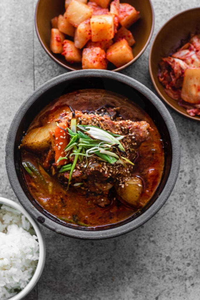 Korean Spicy Pork Backbone Hotpot with Potatoes (Gamjatang)