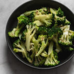 korean broccoli banchan in bowl