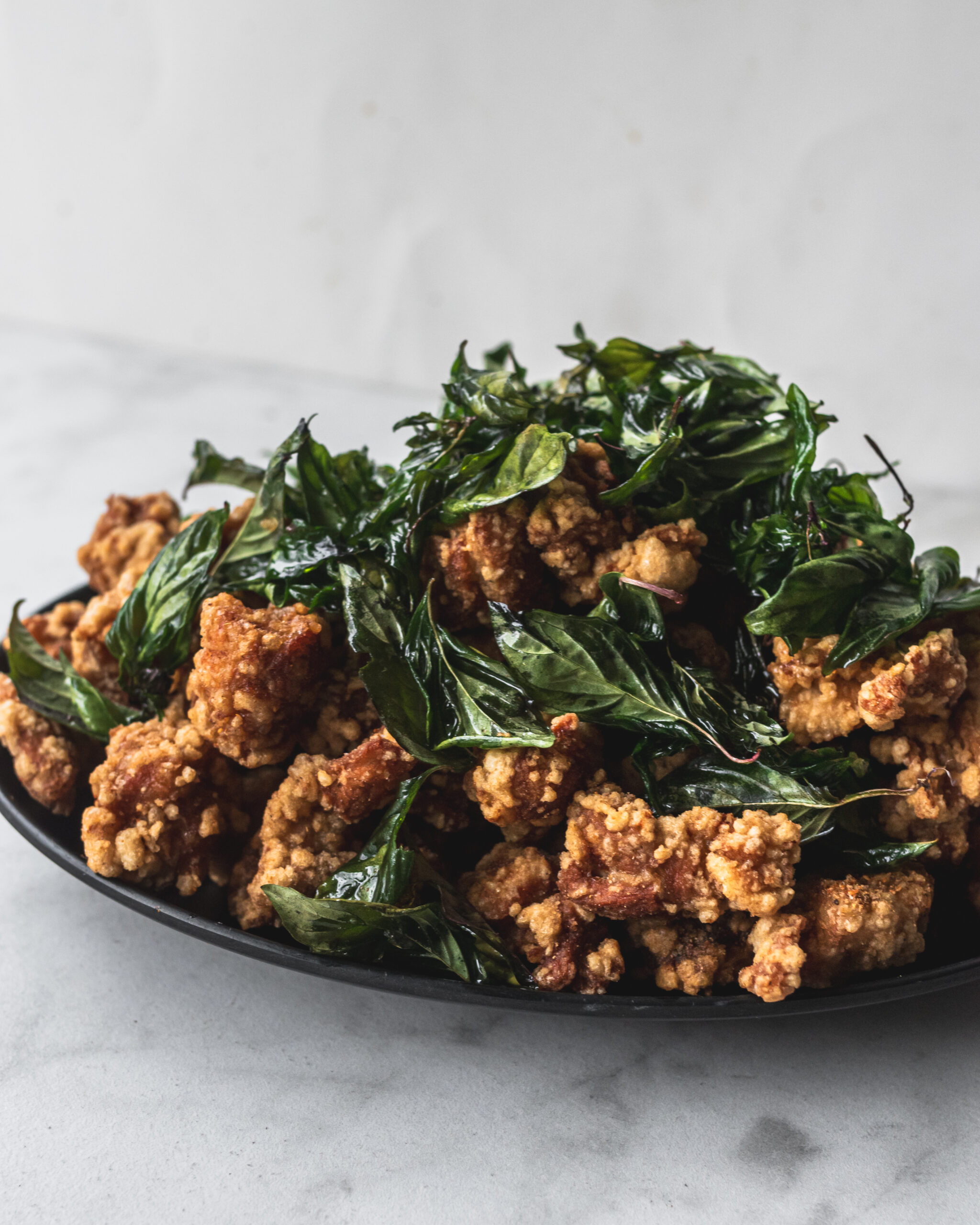 Taiwanese Popcorn Chicken with Fried Basil-image