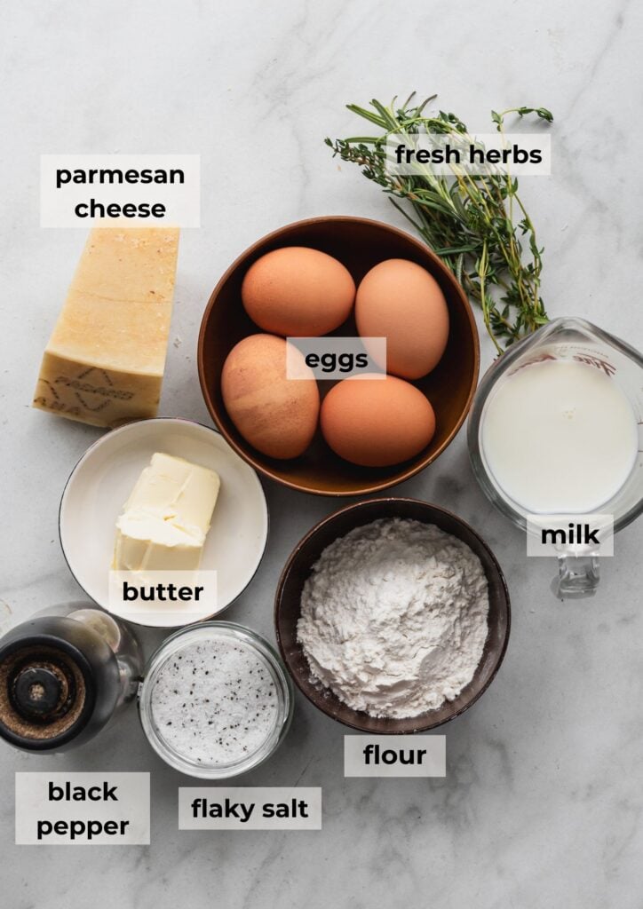 ingredients for savory dutch baby pancake