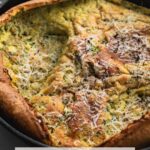 savory dutch baby pancake with fresh herbs and parmesan