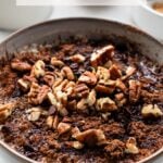 close up view of chocolate steel cut oatmeal