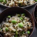 small bowl filled with edamame rice