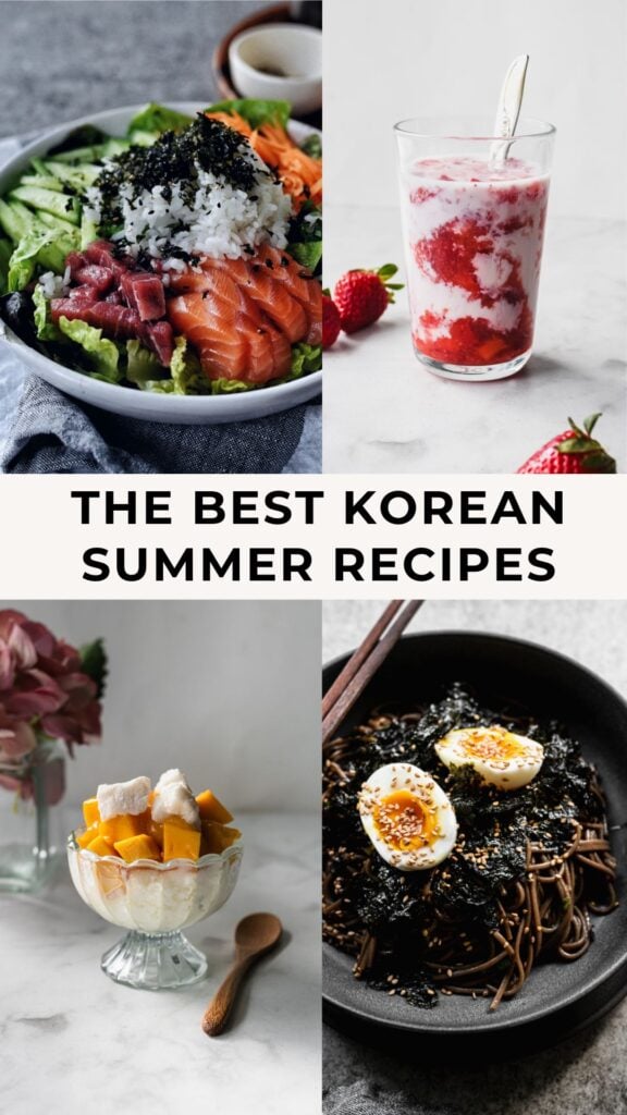 4 photos of korean summer dishes