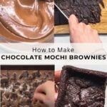 step by step photos of how to make chocolate mochi brownies